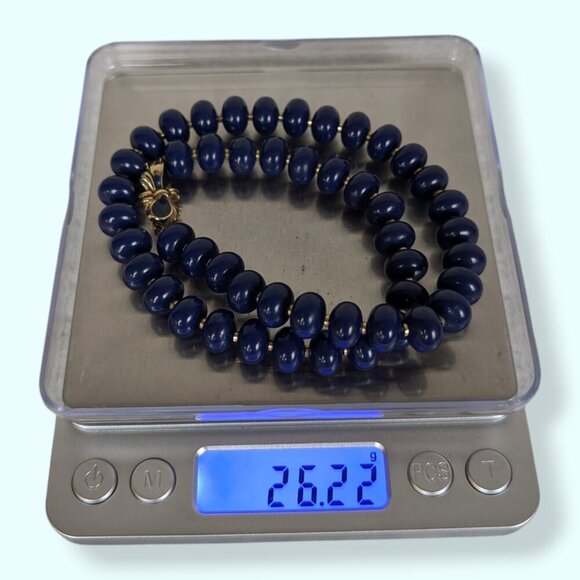 (2/$20) Vintage Blue Beaded Necklace - Picture 6 of 6
